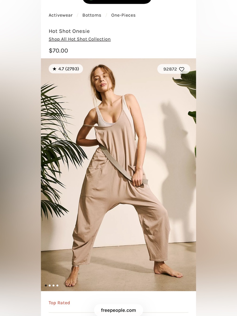Free People Hot Shot Onesie